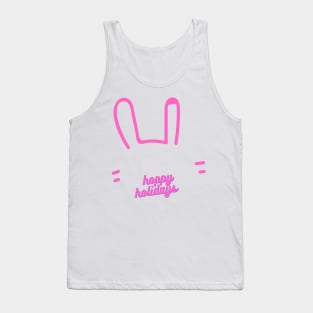 Christmas Rabbit Hoppy Holidays Rabbit Lovers Gift Bunnies Owners Tank Top